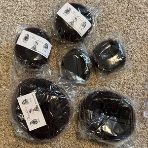 Bag of Black Hair Bun Makers Set donut bun maker